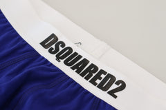 Dsquared² Chic Blue & White Cotton Blend Briefs