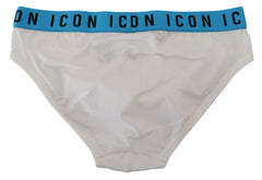 Dsquared² Elegant White Cotton Stretch Briefs