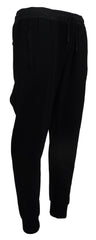 Dolce & Gabbana Black Cotton Jogger Men Pants