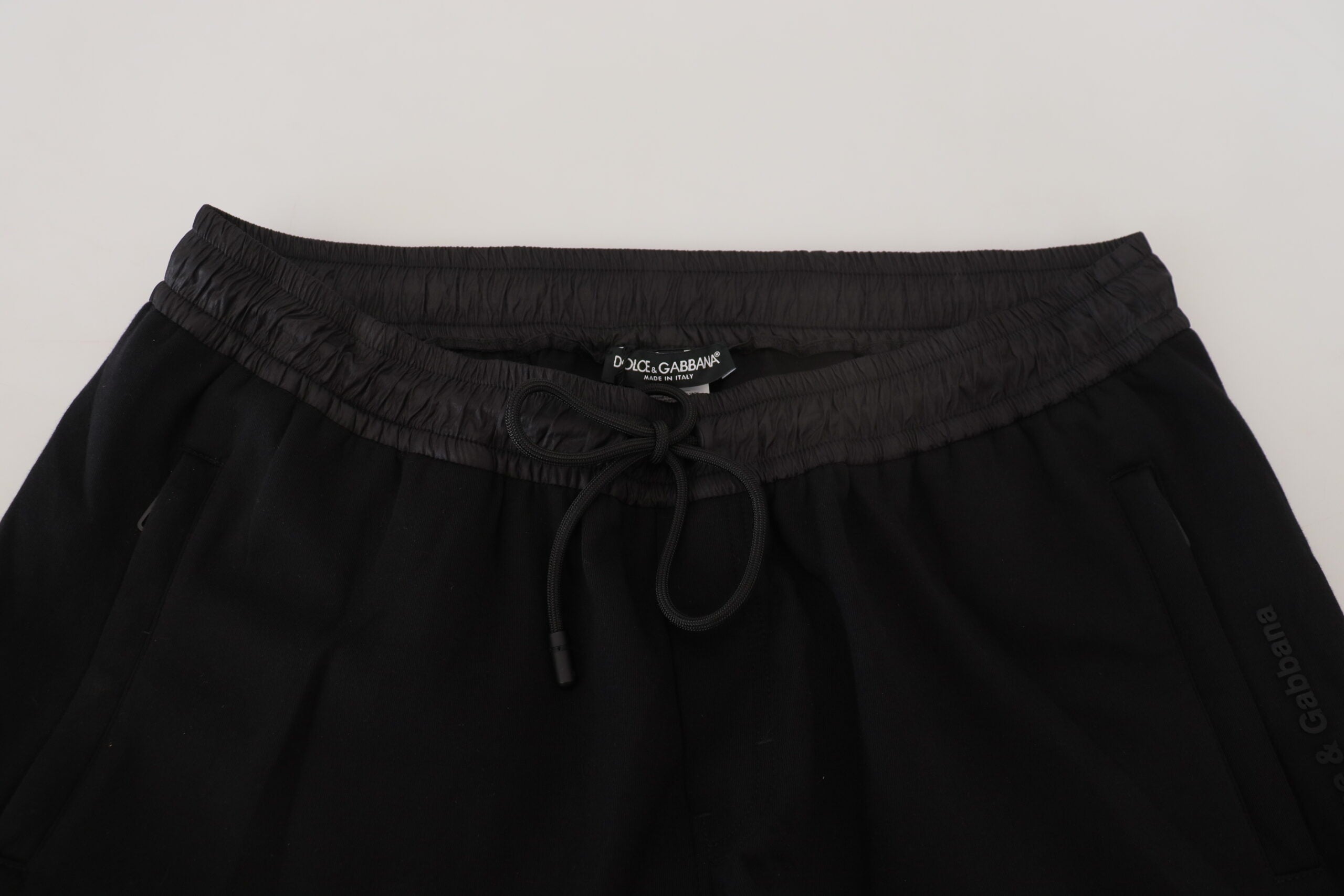Dolce & Gabbana Black Cotton Jogger Men Pants