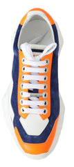 Jimmy Choo Diamond Blue Orange Leather Sneaker