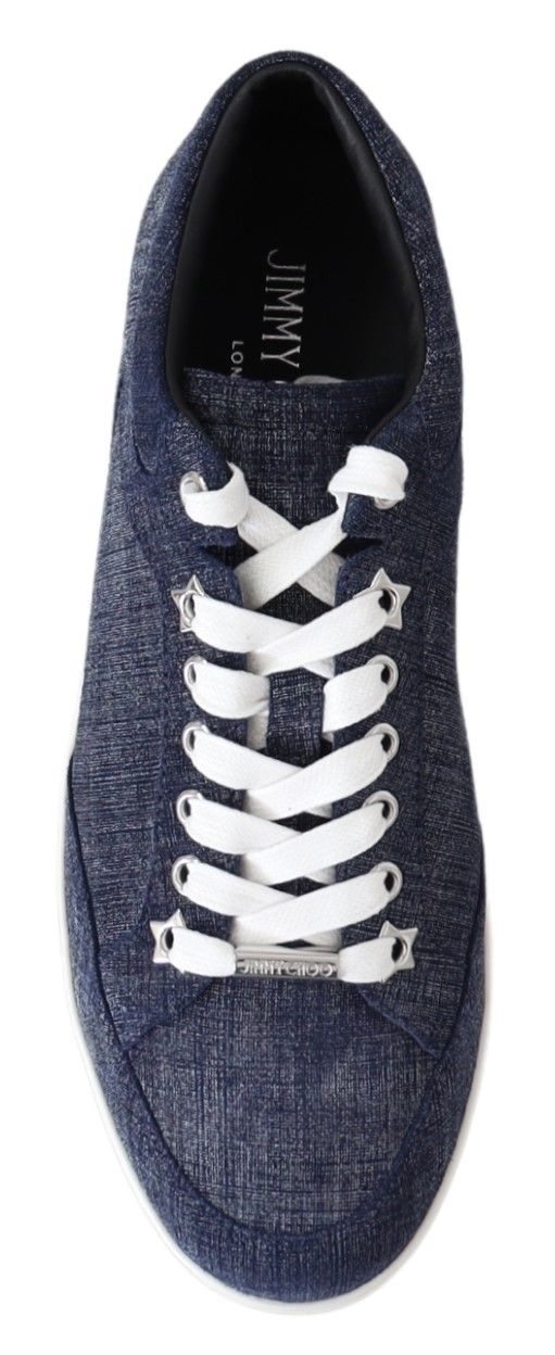 Jimmy Choo Miami Blue Denim Sneakers