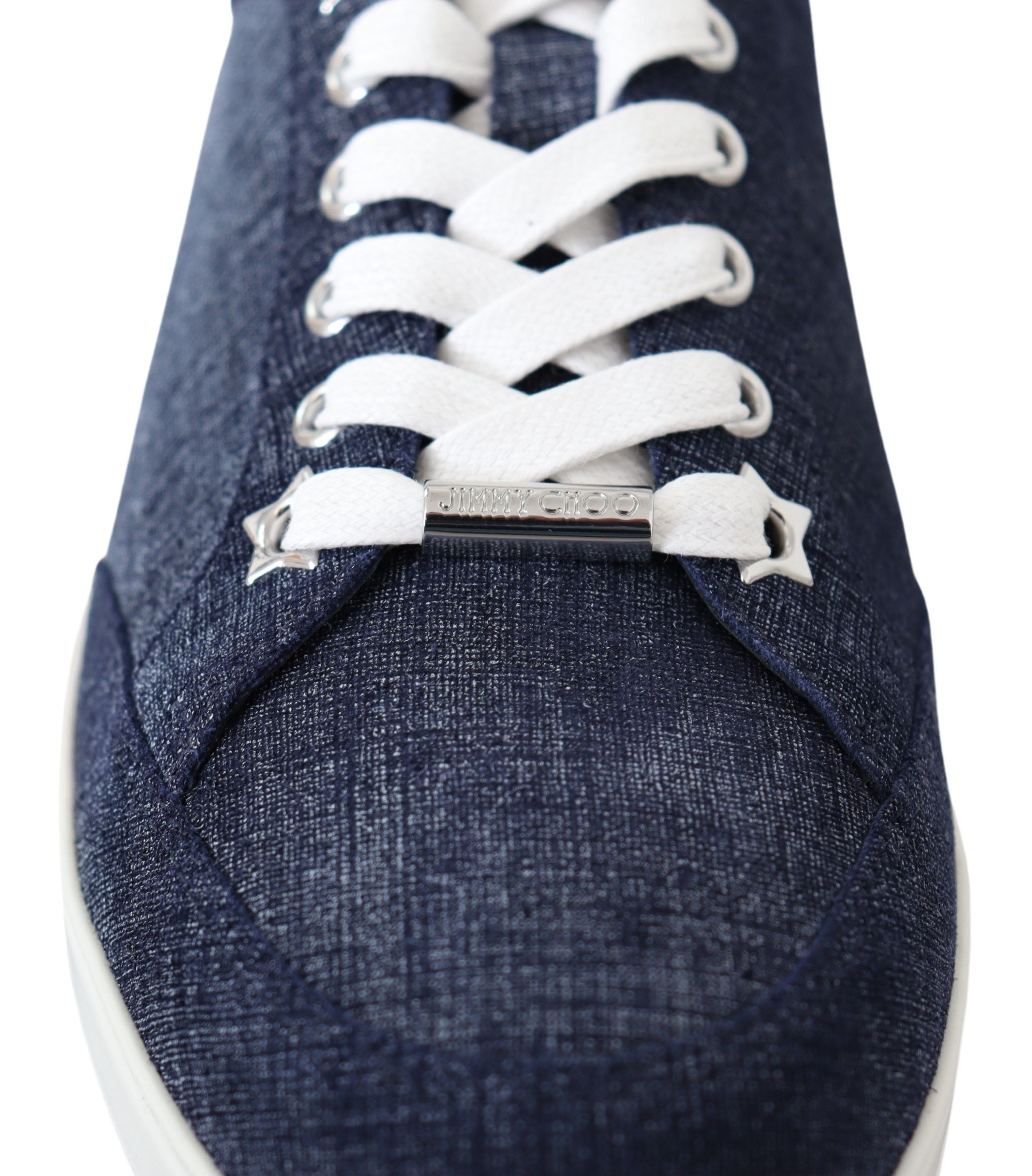 Jimmy Choo Miami Blue Denim Sneakers