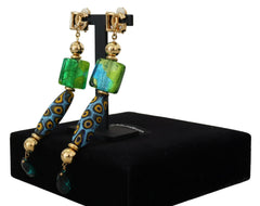 Dolce & Gabbana Elegant Sicilian Motif Clip-On Earrings