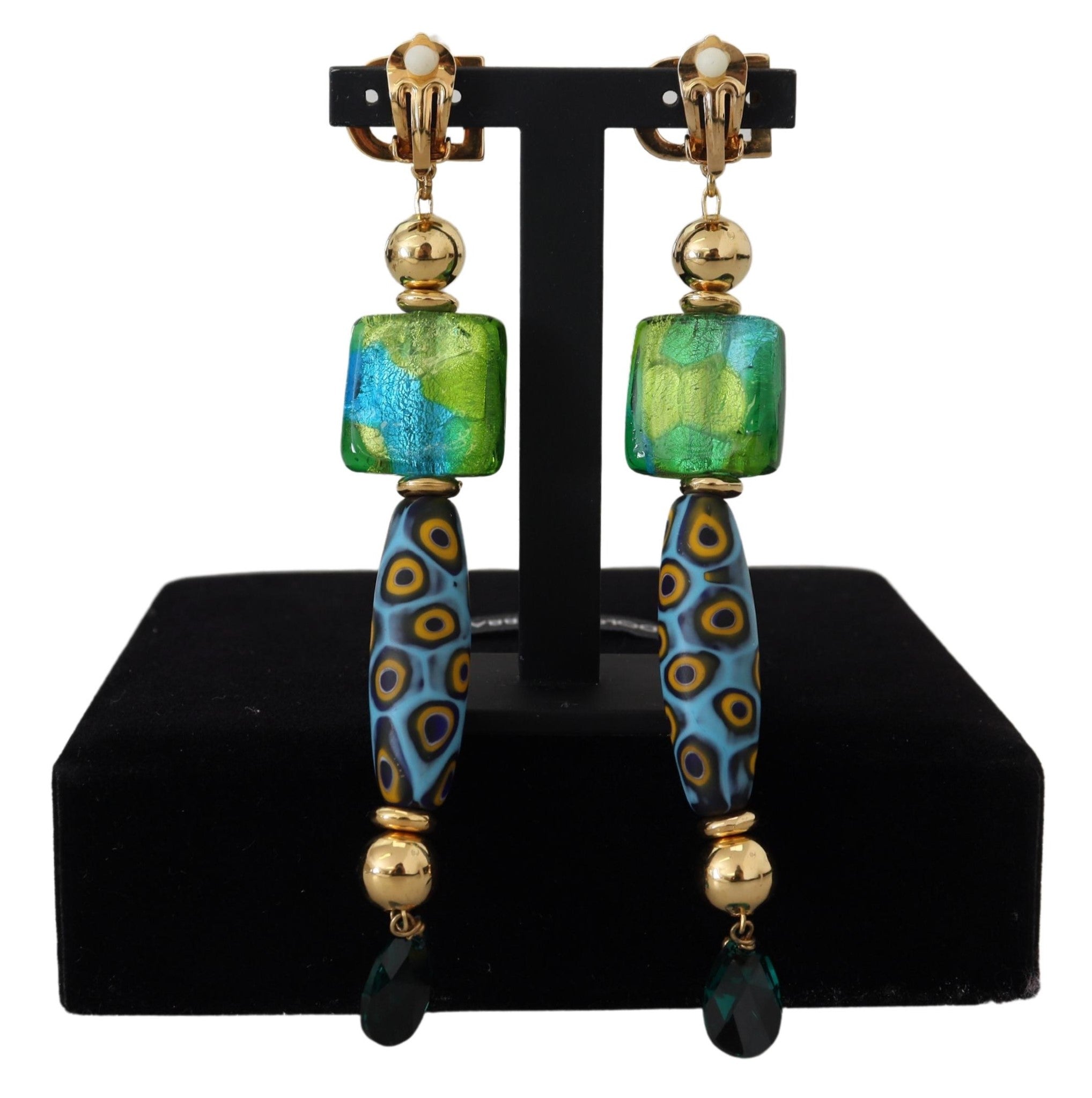 Dolce & Gabbana Elegant Sicilian Motif Clip-On Earrings