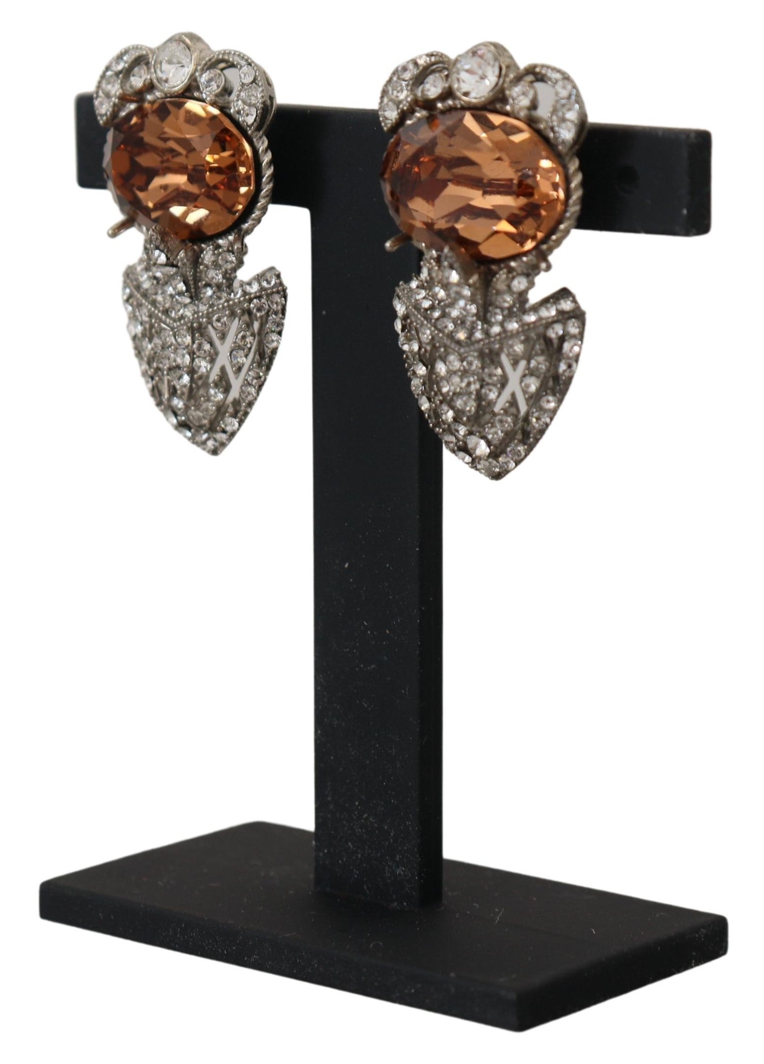 Dolce & Gabbana Elegant Sicily Floral Sterling Earrings