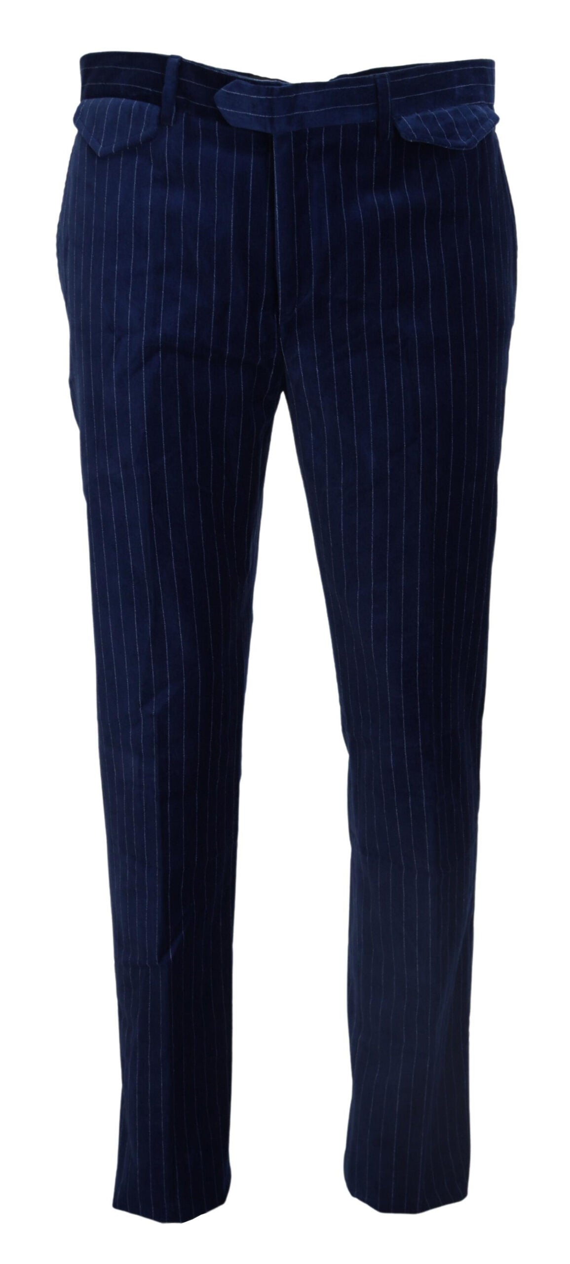 BENCIVENGA Elegant Striped Blue Dress Pants