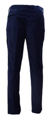 BENCIVENGA Elegant Striped Blue Dress Pants