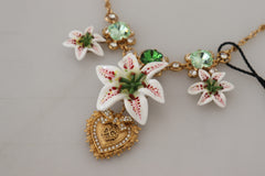 Dolce & Gabbana Golden Lily Flower Pendant Necklace