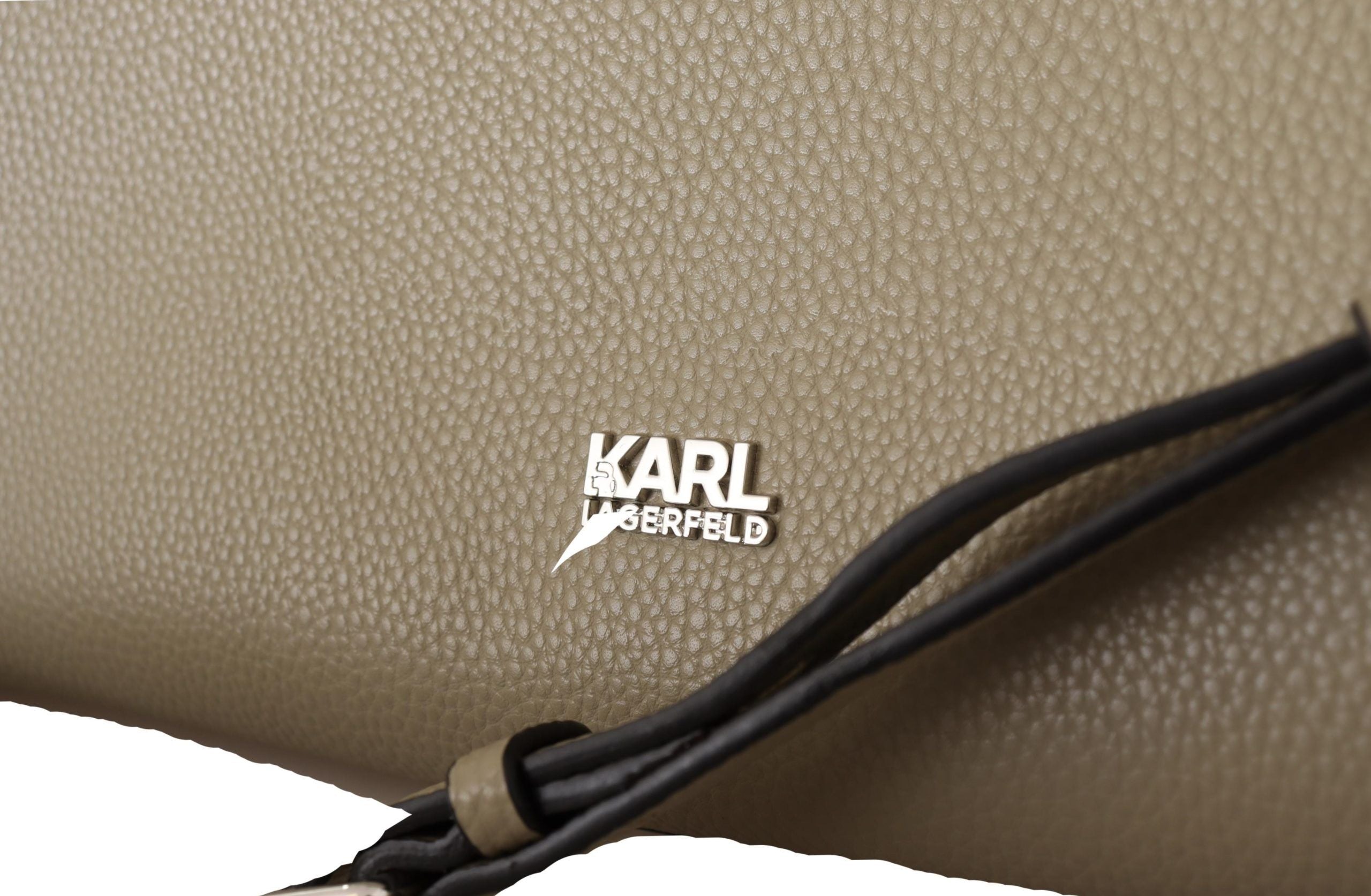 Karl Lagerfeld Sage Green Leather Tote Bag