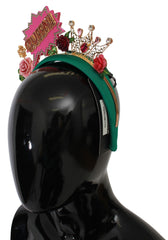 Dolce & Gabbana Enchanting Green Queen Crown Diadem Headband