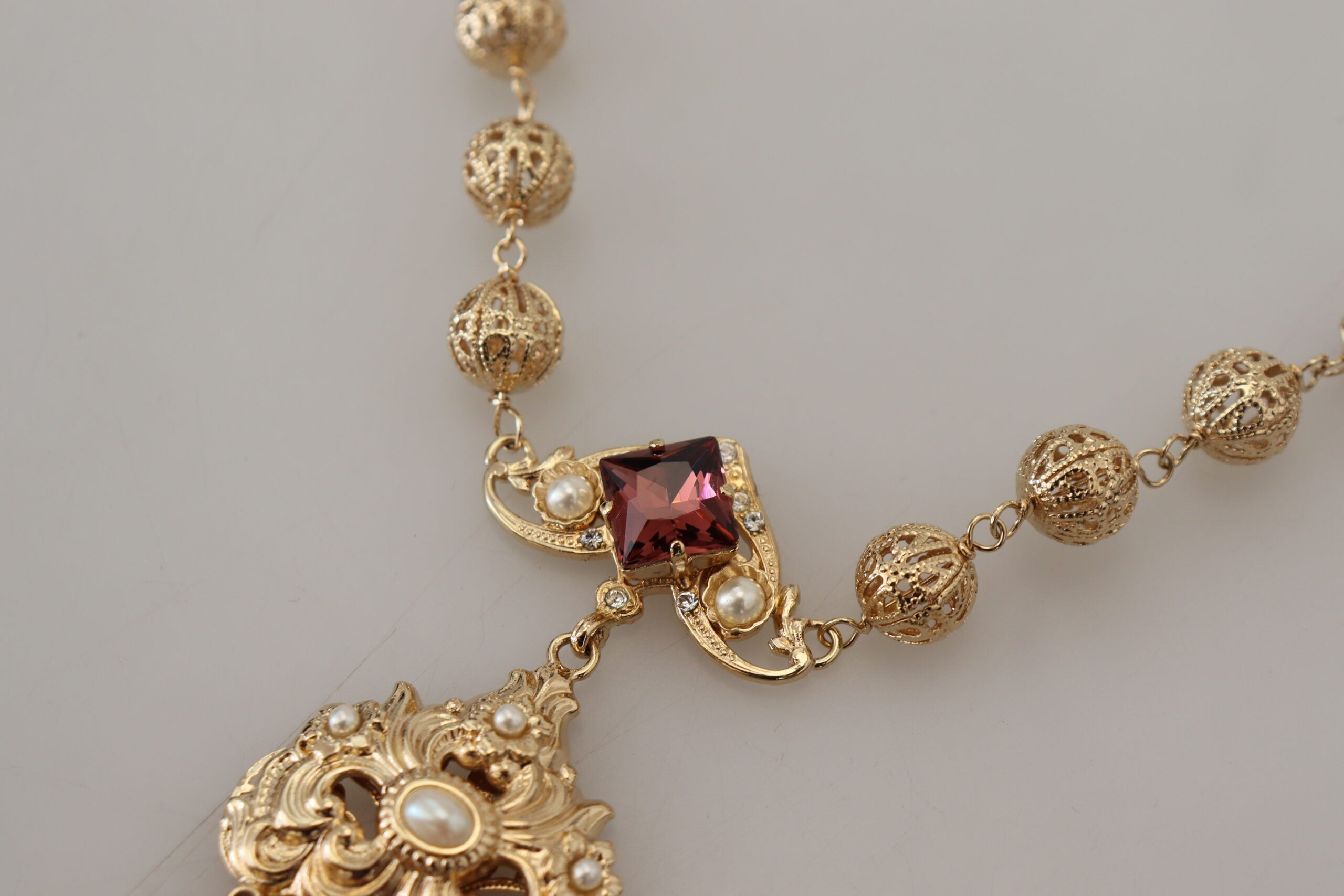 Dolce & Gabbana Opulent Sicilian Charm Statement Necklace