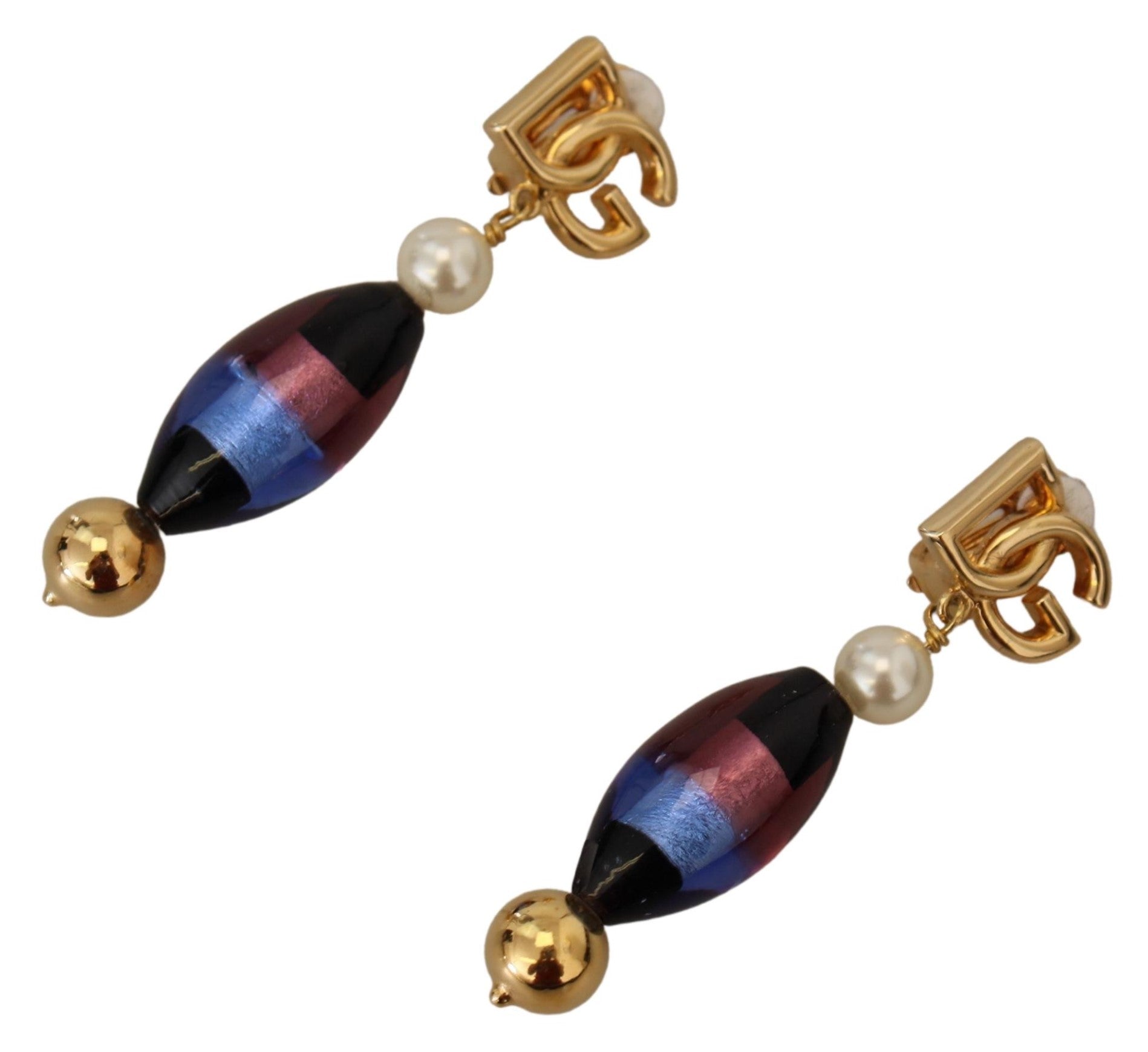 Dolce & Gabbana Sicilian Motif Clip-On Dangling Earrings