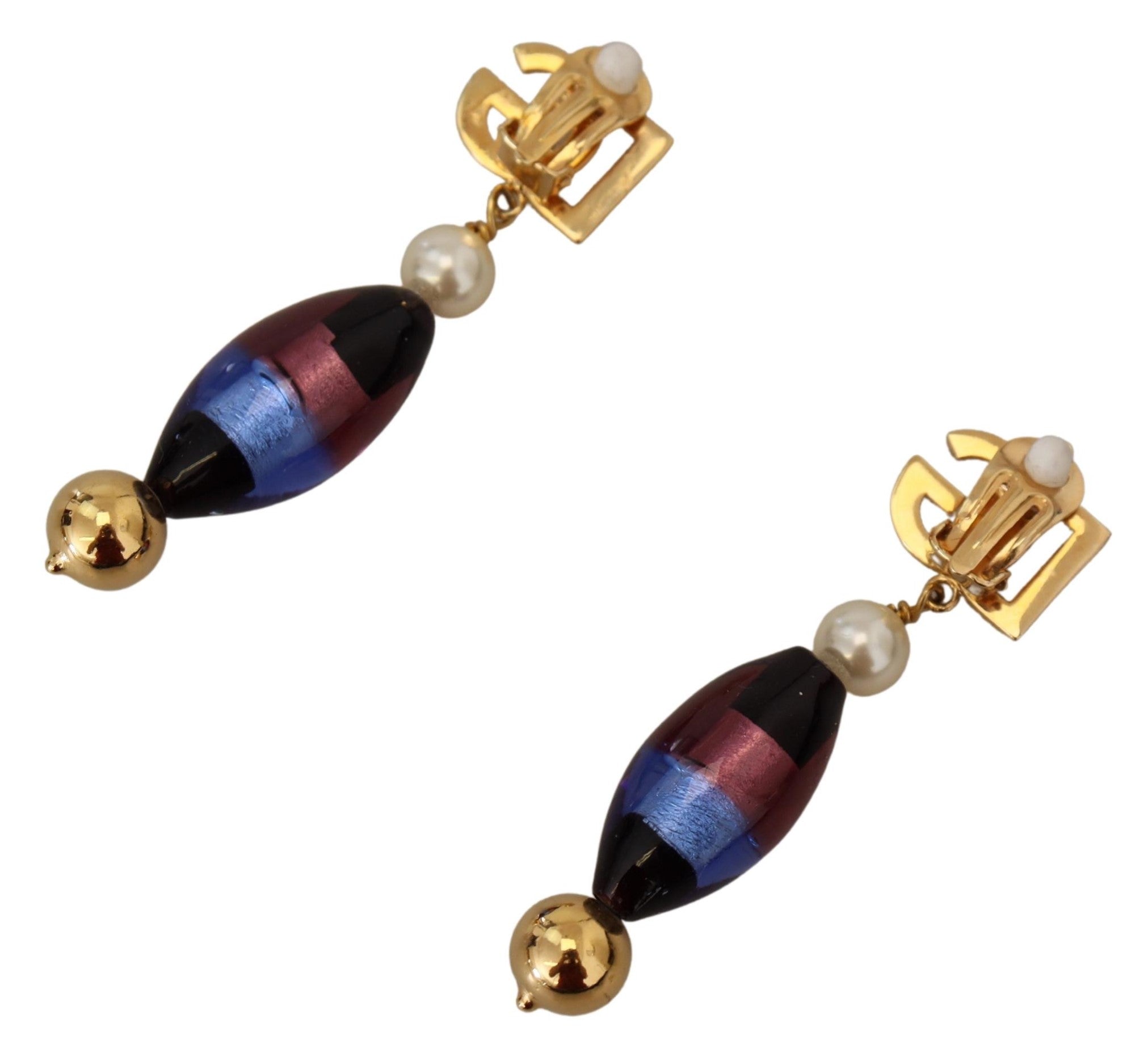 Dolce & Gabbana Sicilian Motif Clip-On Dangling Earrings