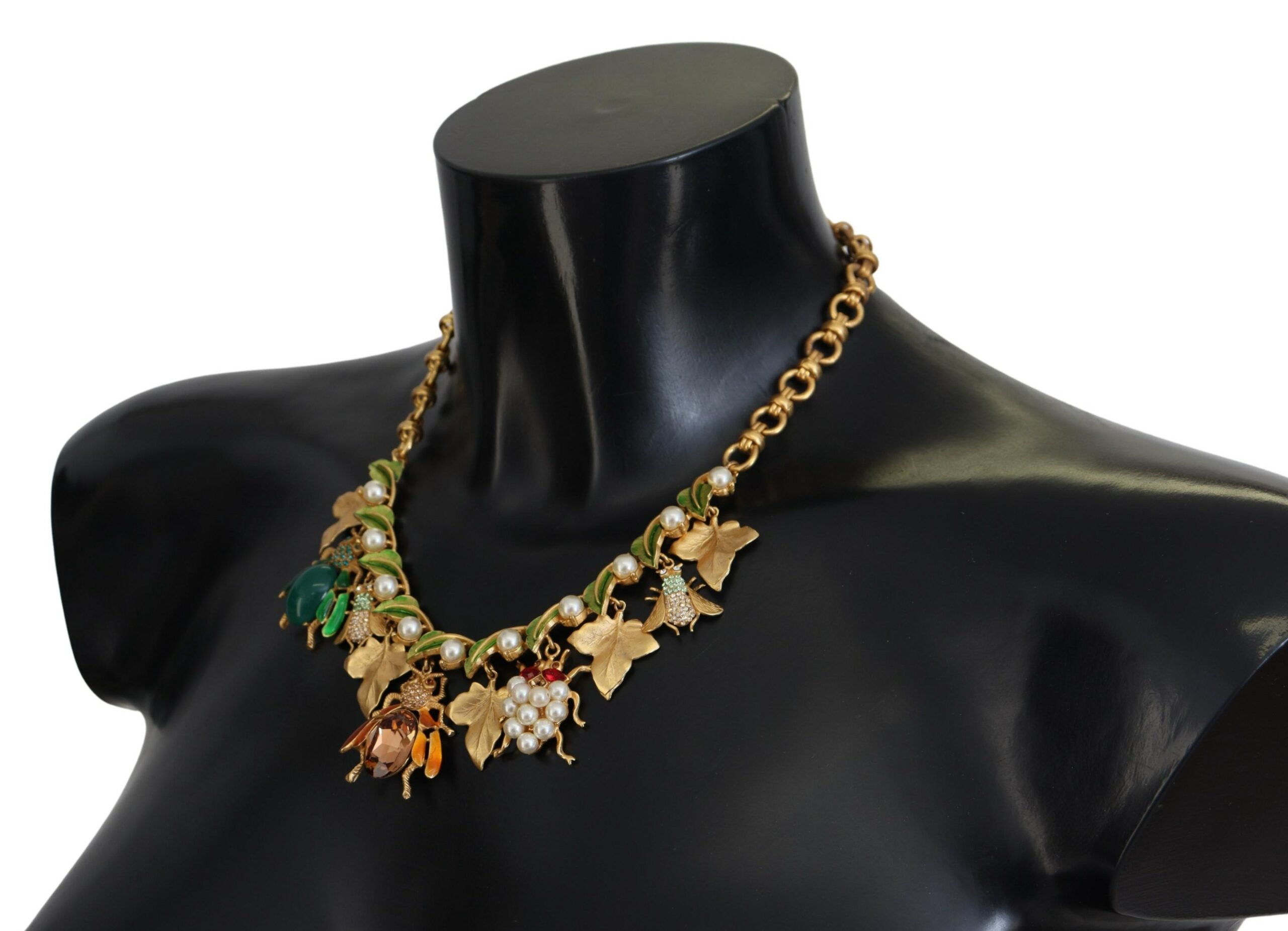 Dolce & Gabbana Elegant Multicolor Crystal Statement Necklace