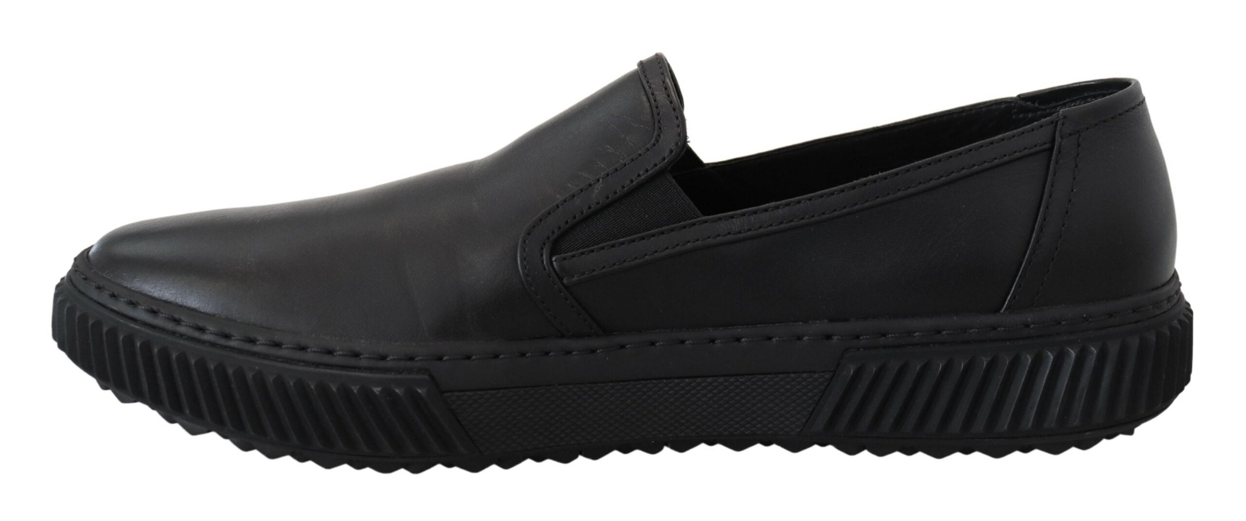 Prada Sleek Black Low-Top Leather Sneakers