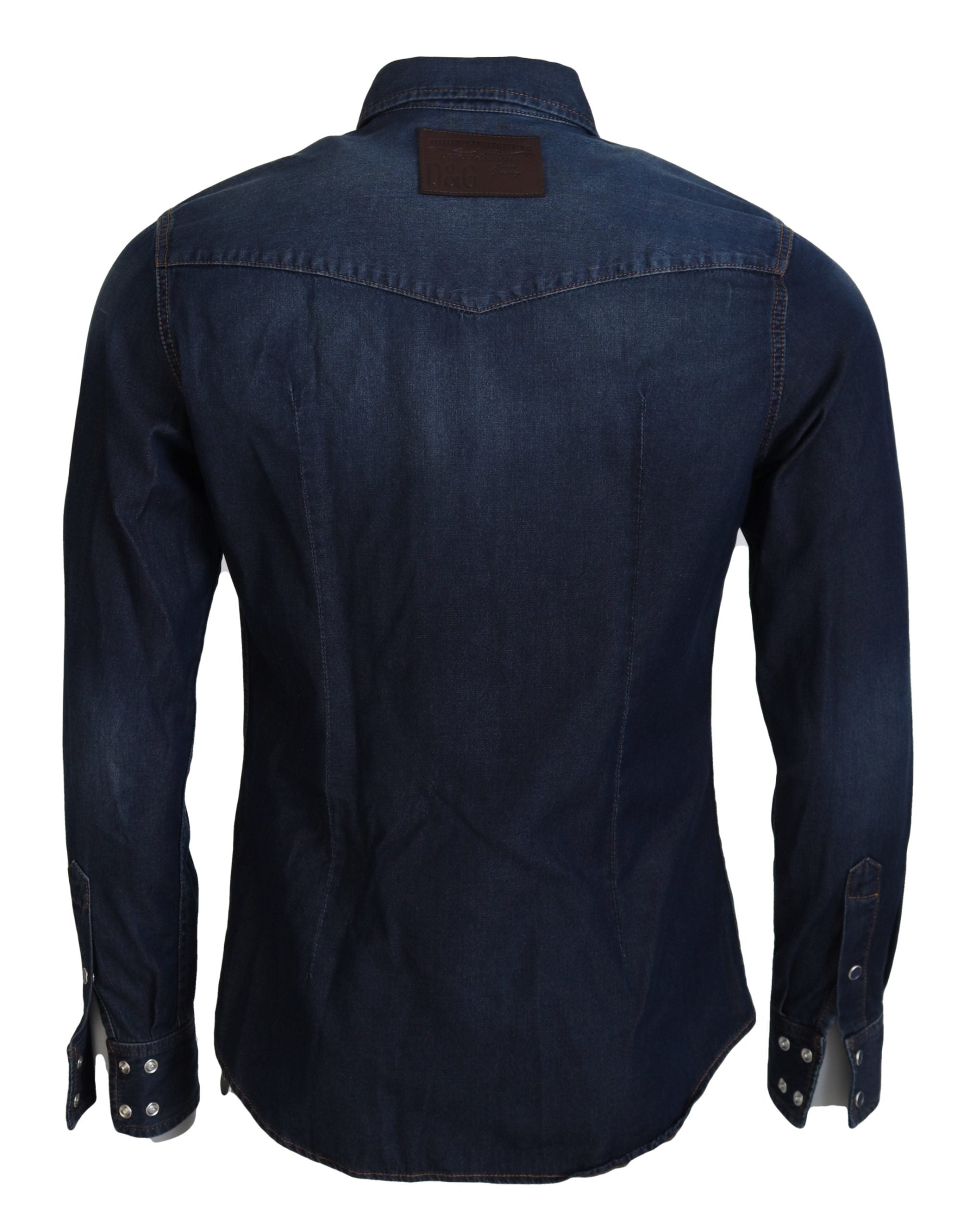 Dolce & Gabbana Slim Fit Casual Denim Shirt in Blue