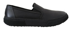 Prada Sleek Black Low-Top Leather Sneakers