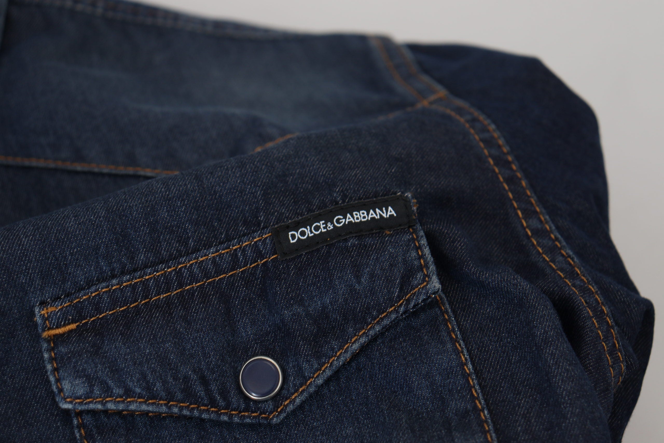 Dolce & Gabbana Slim Fit Casual Denim Shirt in Blue