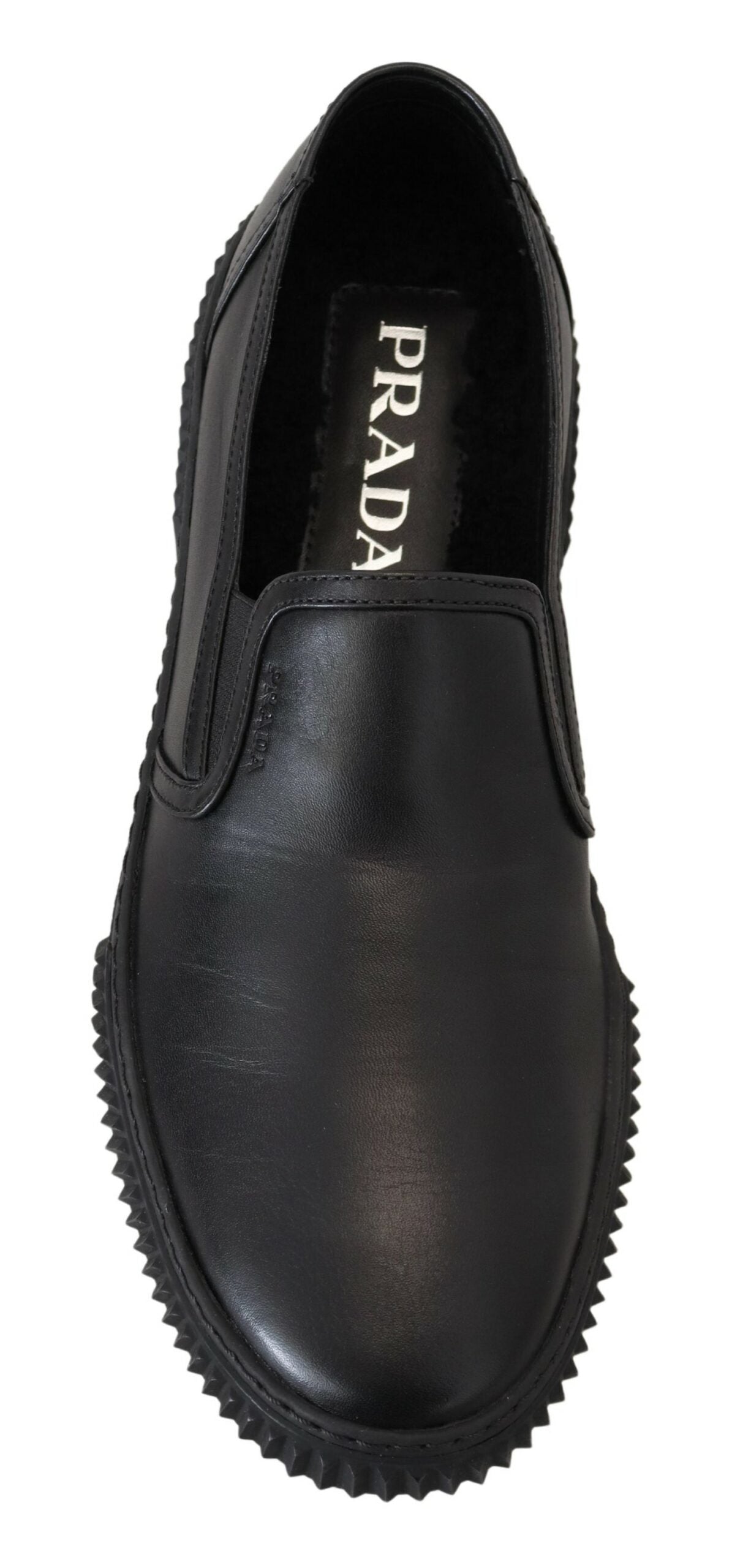 Prada Sleek Black Low-Top Leather Sneakers