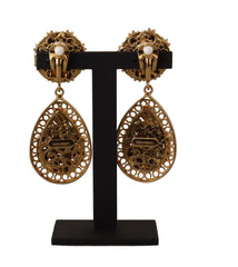 Dolce & Gabbana Baroque Sicilian Dangle Clip-on Earrings