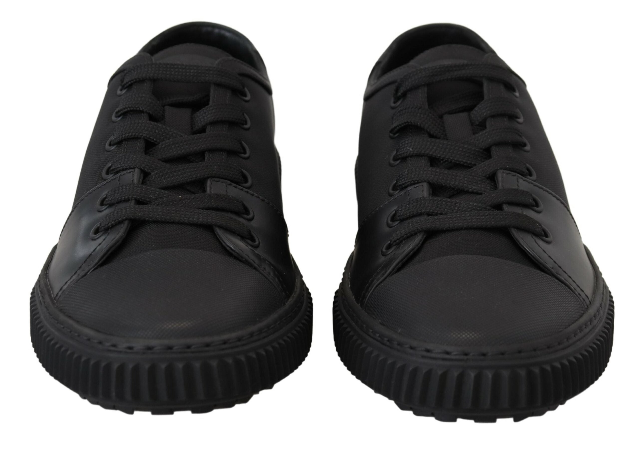 Prada Elegant Black Nylon Low-top Sneakers