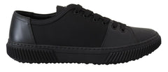 Prada Elegant Black Nylon Low-top Sneakers