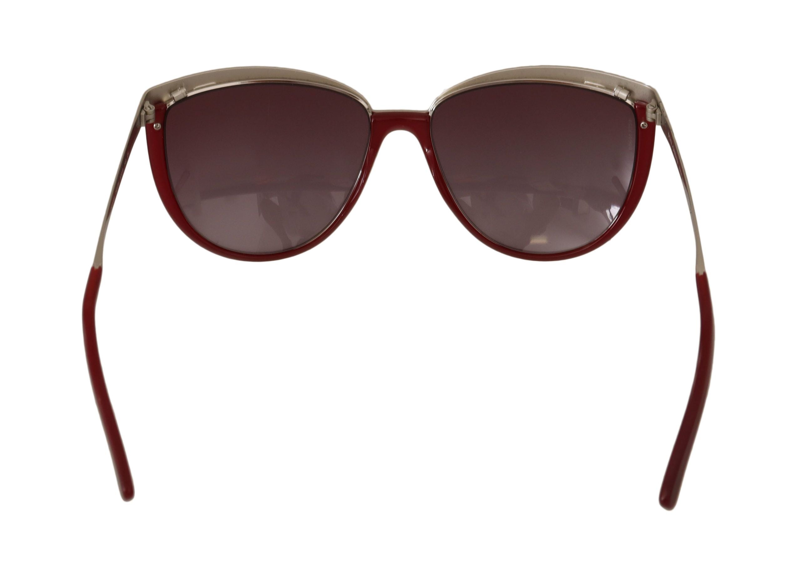 Dolce & Gabbana Chic Silver Maroon Sunglasses for Her