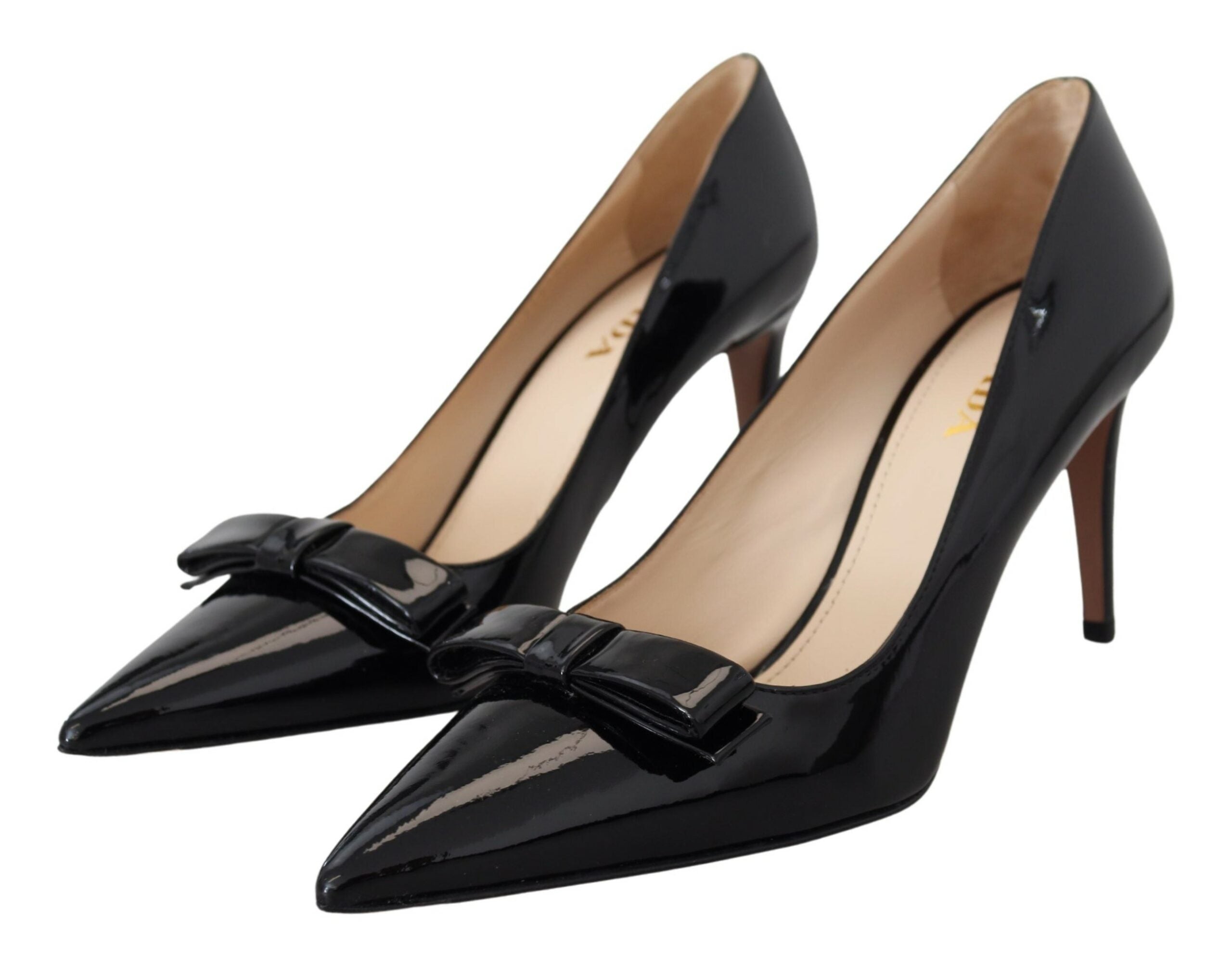 Prada Elegant Patent Black Leather Pumps