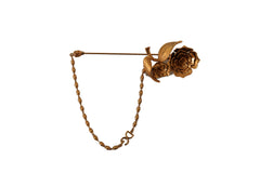 Dolce & Gabbana Elegant Gold Tone Brass Brooch Pin