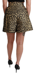 Dolce & Gabbana High Waist Black & Gold Luxe Shorts