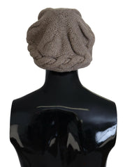 Dolce & Gabbana Elegant Cashmere Knit Beanie in Chic Brown