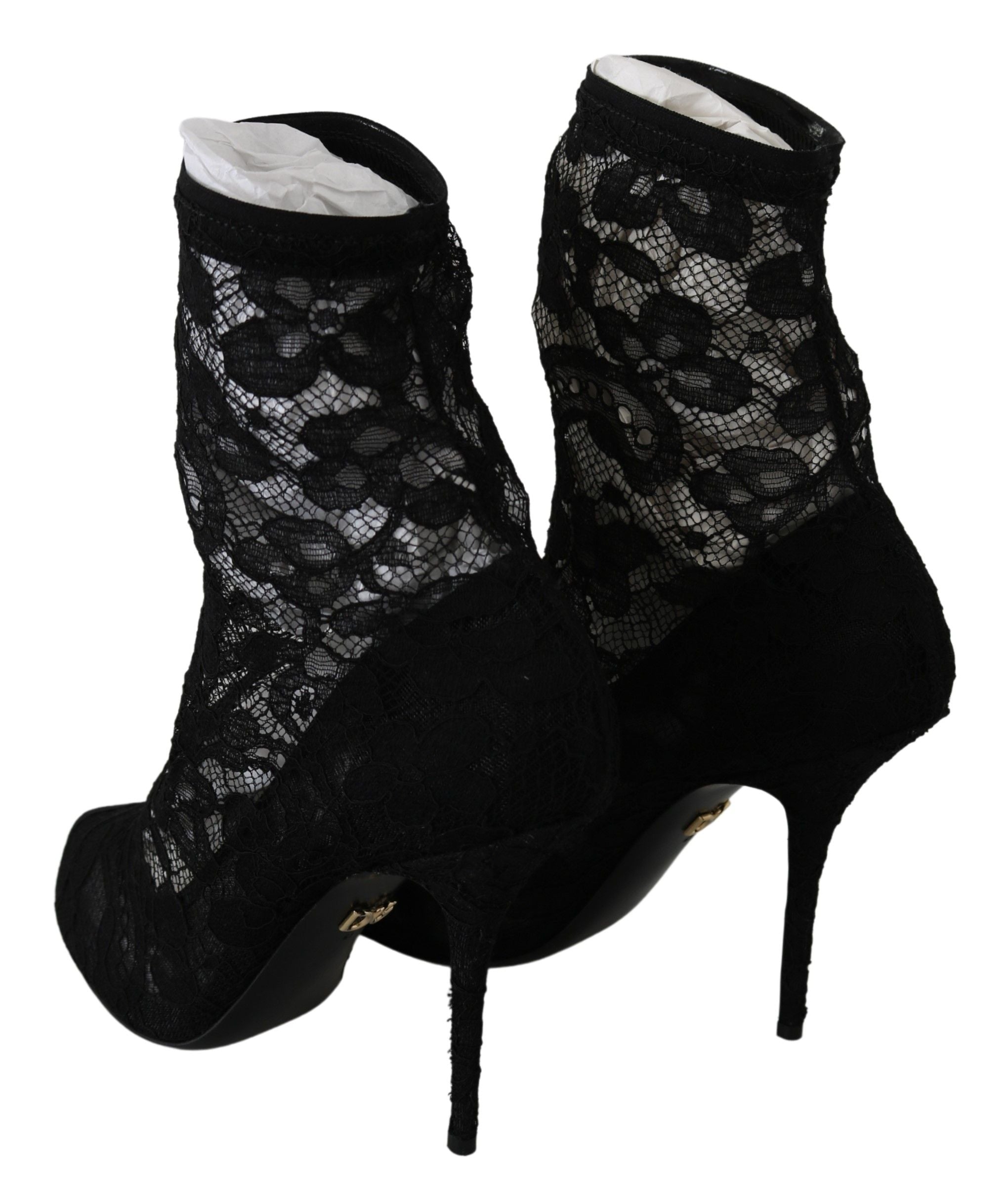 Dolce & Gabbana Elegant Black Lace High Heel Pumps