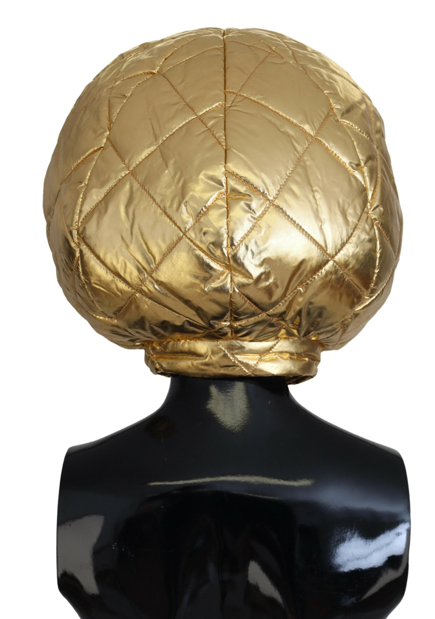 Dolce & Gabbana Opulent Gold Puffer Windproof Hat