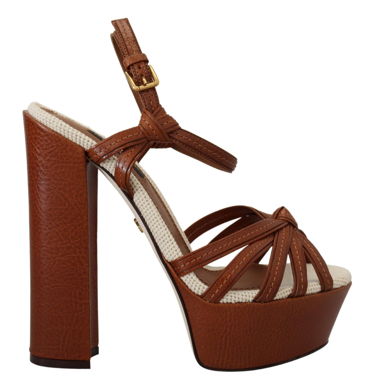 Dolce & Gabbana Elevate Your Style with Chic Leather Platform Sandals