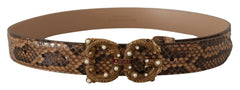 Dolce & Gabbana Elegant Snake Skin Leather Belt for Women