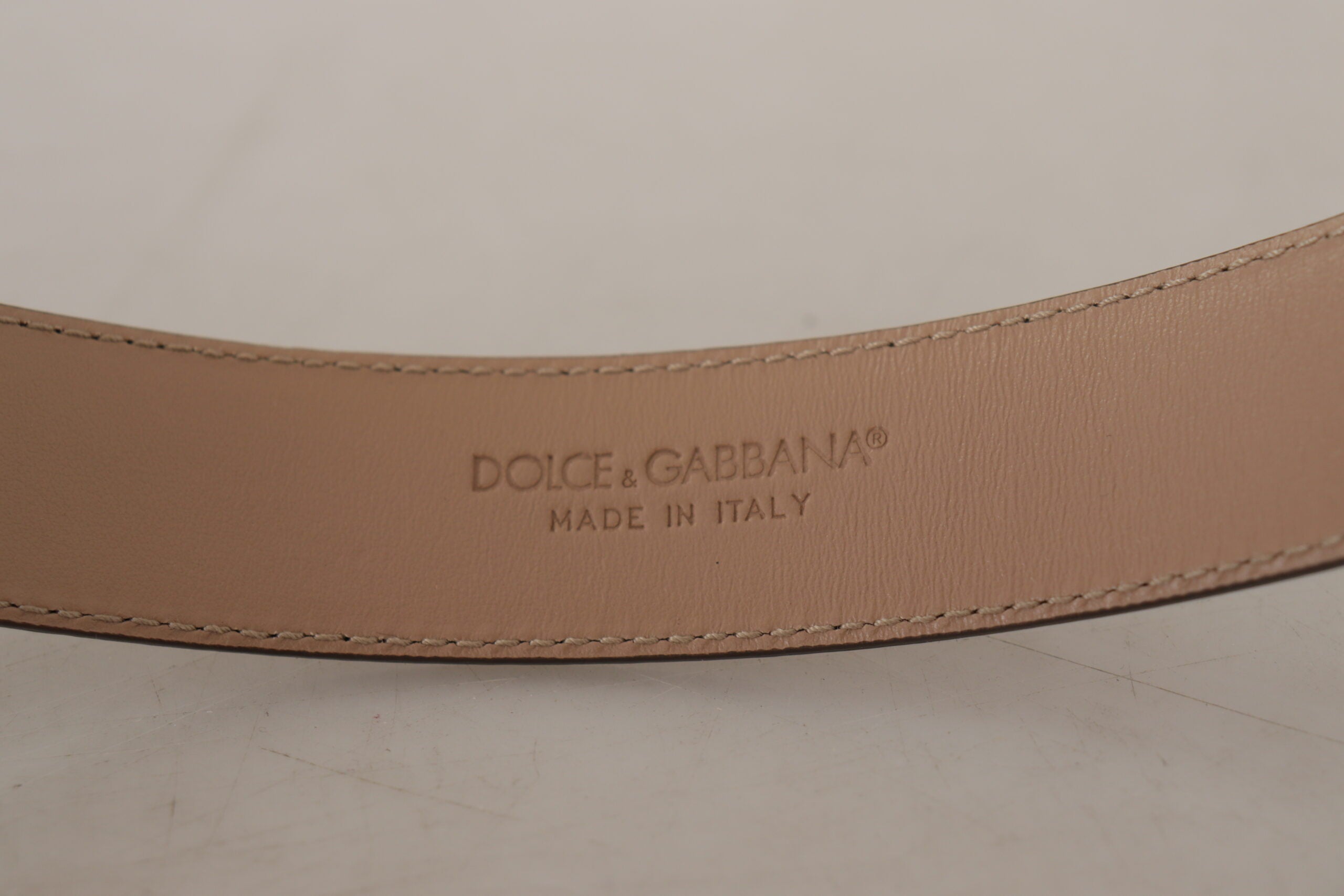 Dolce & Gabbana Elegant Snake Skin Leather Belt for Women