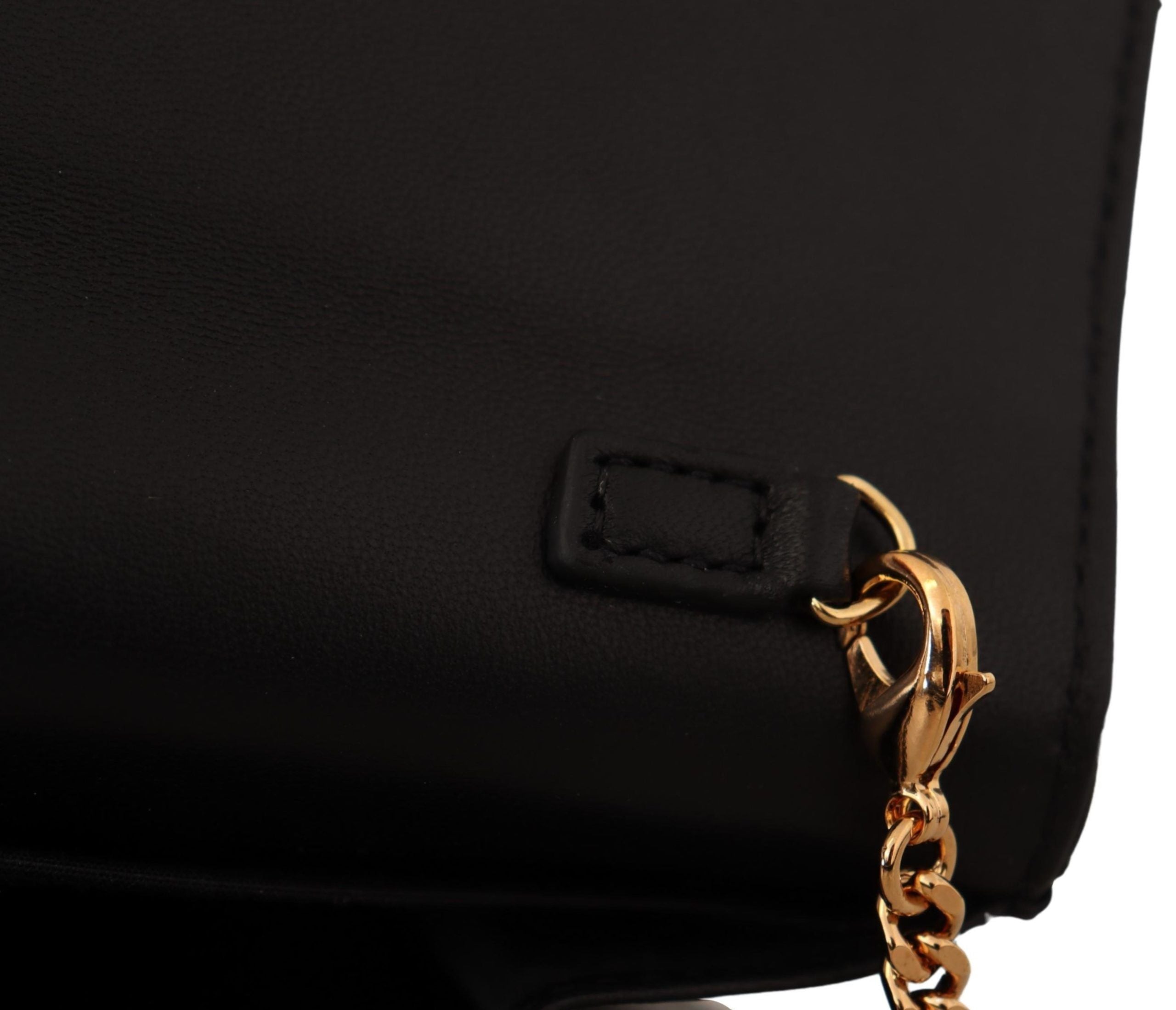 Versace Black Nappa Leather Medusa Evening Bag