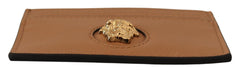 Versace Brown Calf Leather Card Holder Wallet