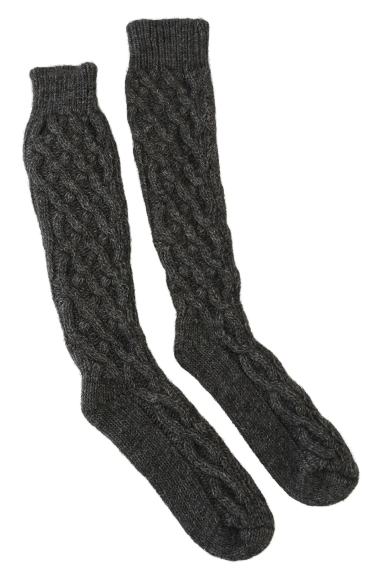 Dolce & Gabbana Classic Grey Wool-Blend Italian Socks