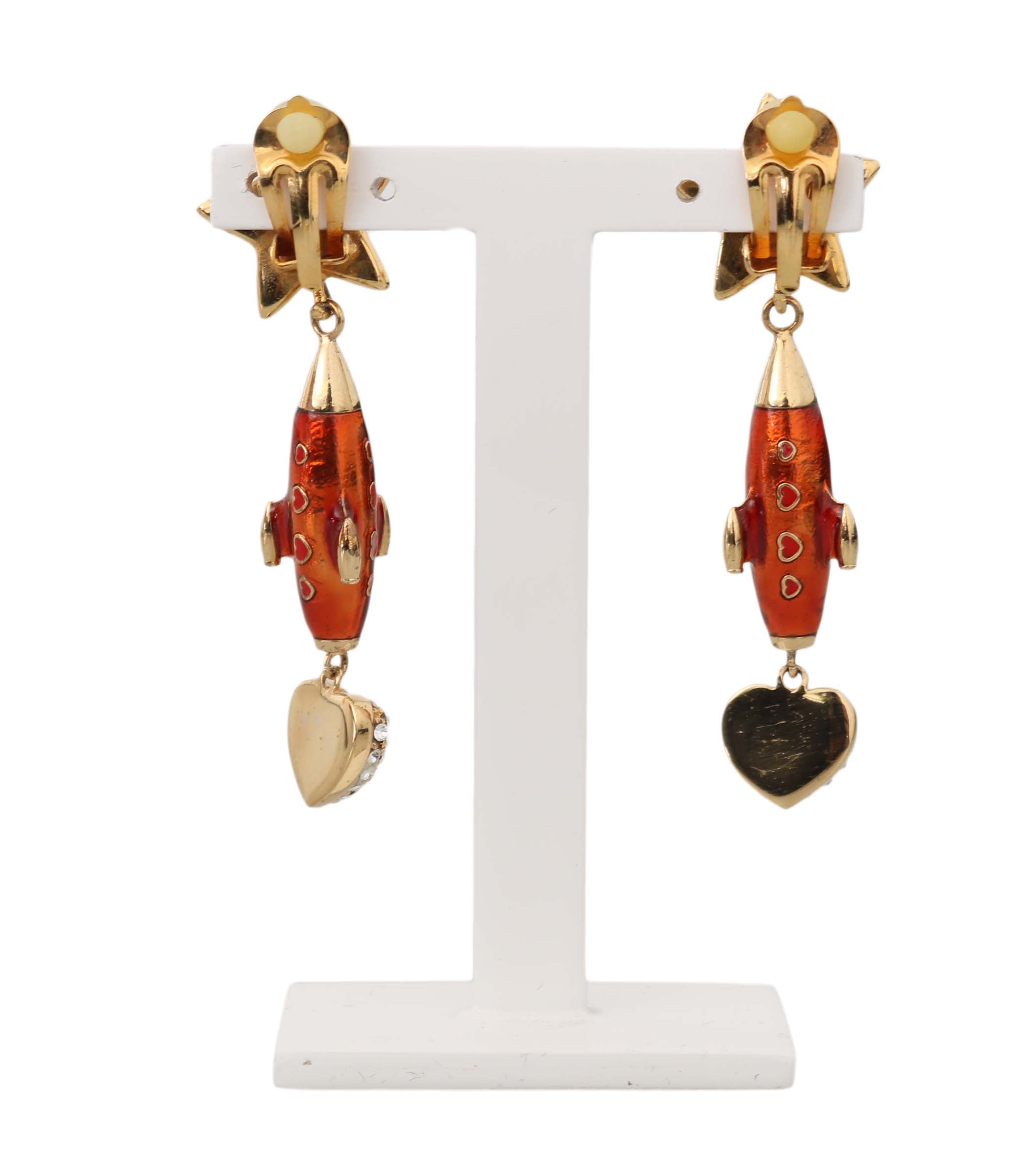 Dolce & Gabbana Celestial Rocket Crystal Clip-On Earrings