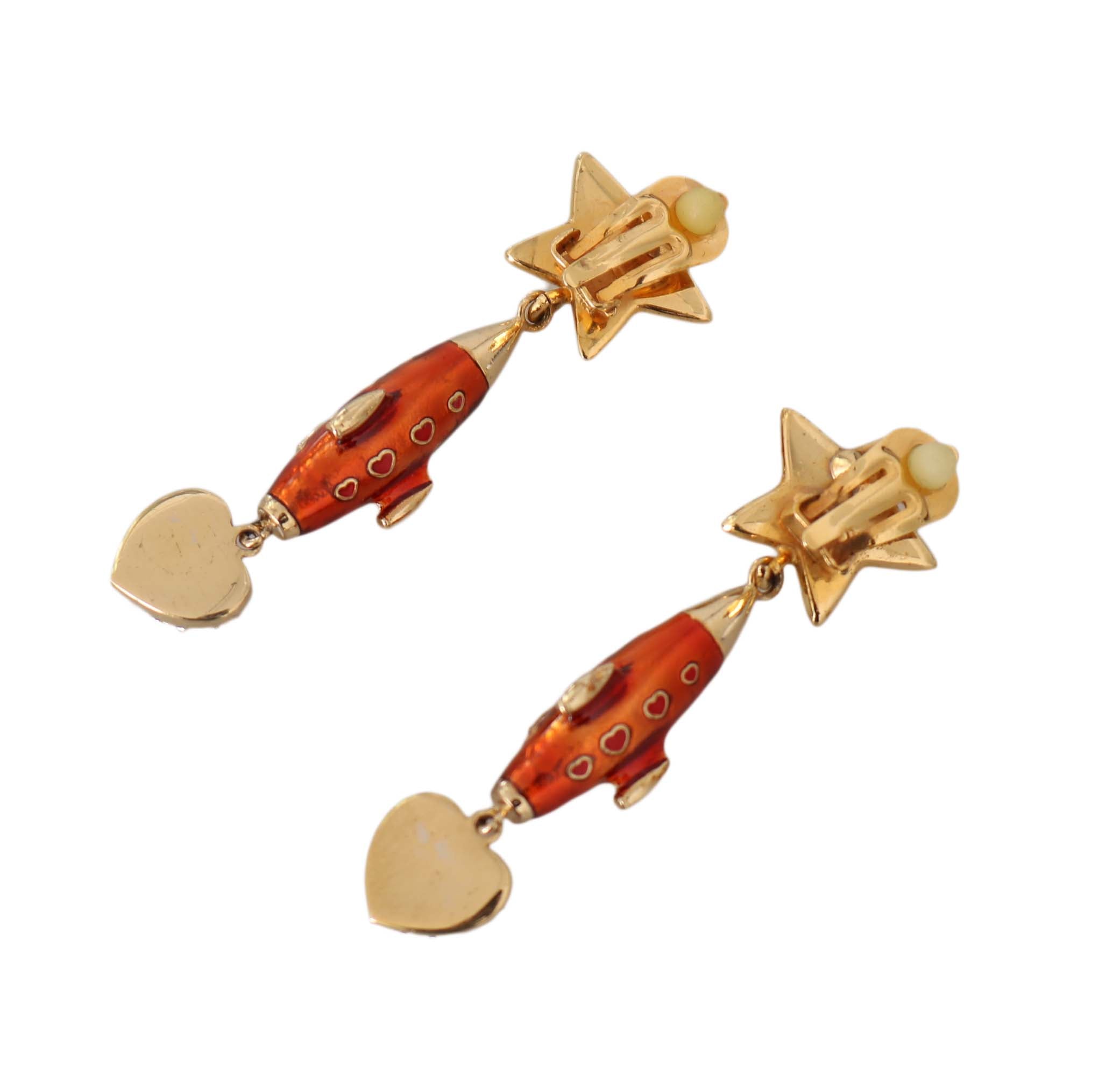 Dolce & Gabbana Celestial Rocket Crystal Clip-On Earrings
