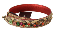 Dolce & Gabbana Elegant Beige Python Leather Bag Strap