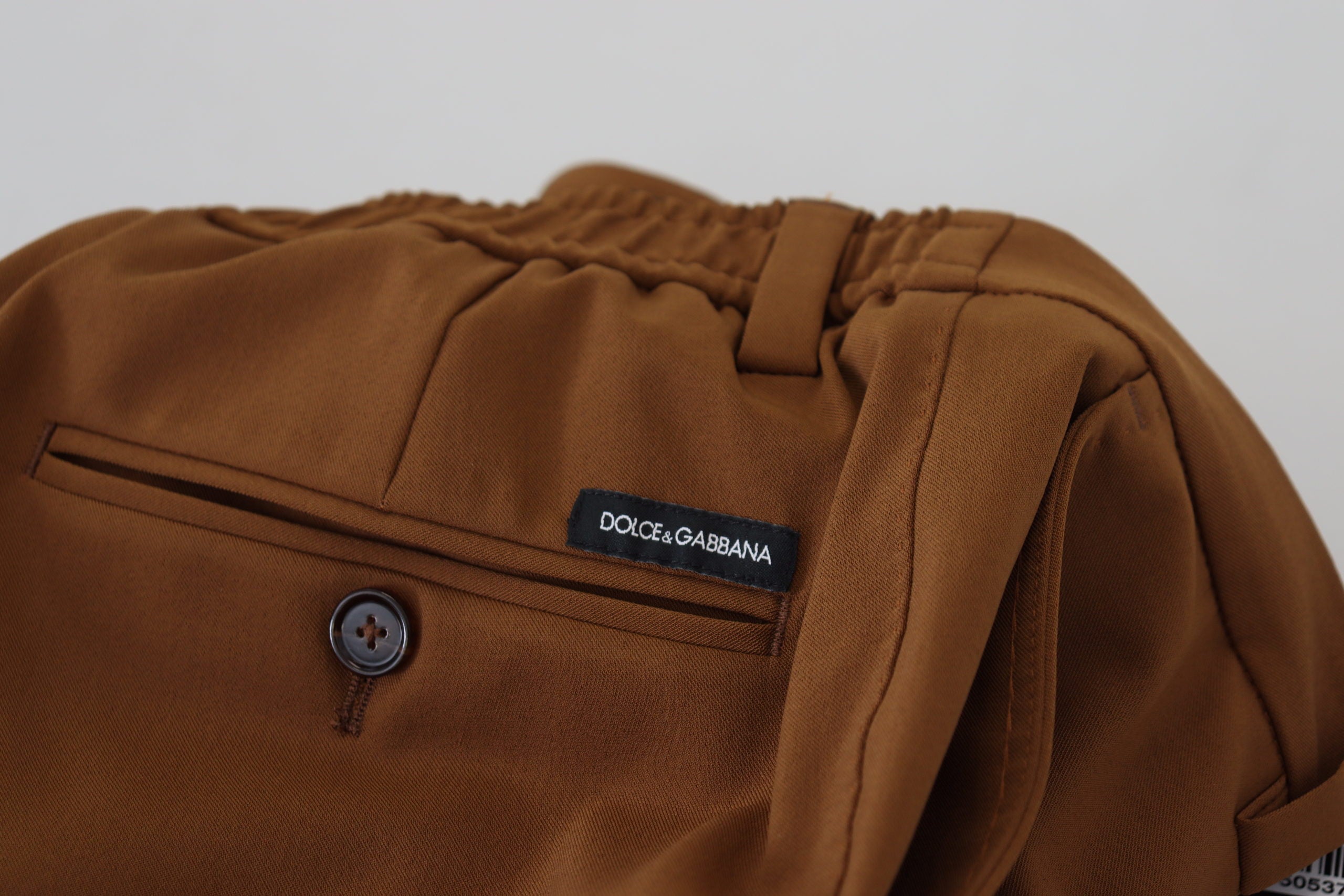 Dolce & Gabbana Brown Wool Chino Skinny Men Pants