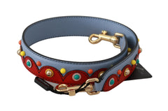 Dolce & Gabbana Elegant Blue Leather Shoulder Strap Accessory