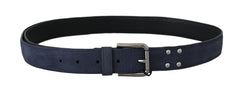 Dolce & Gabbana Elegant Blue Deerskin Leather Belt