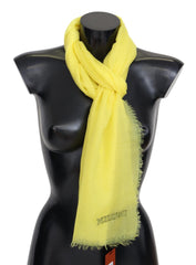 Missoni Opulent Cashmere Unisex Scarf In Vibrant Yellow