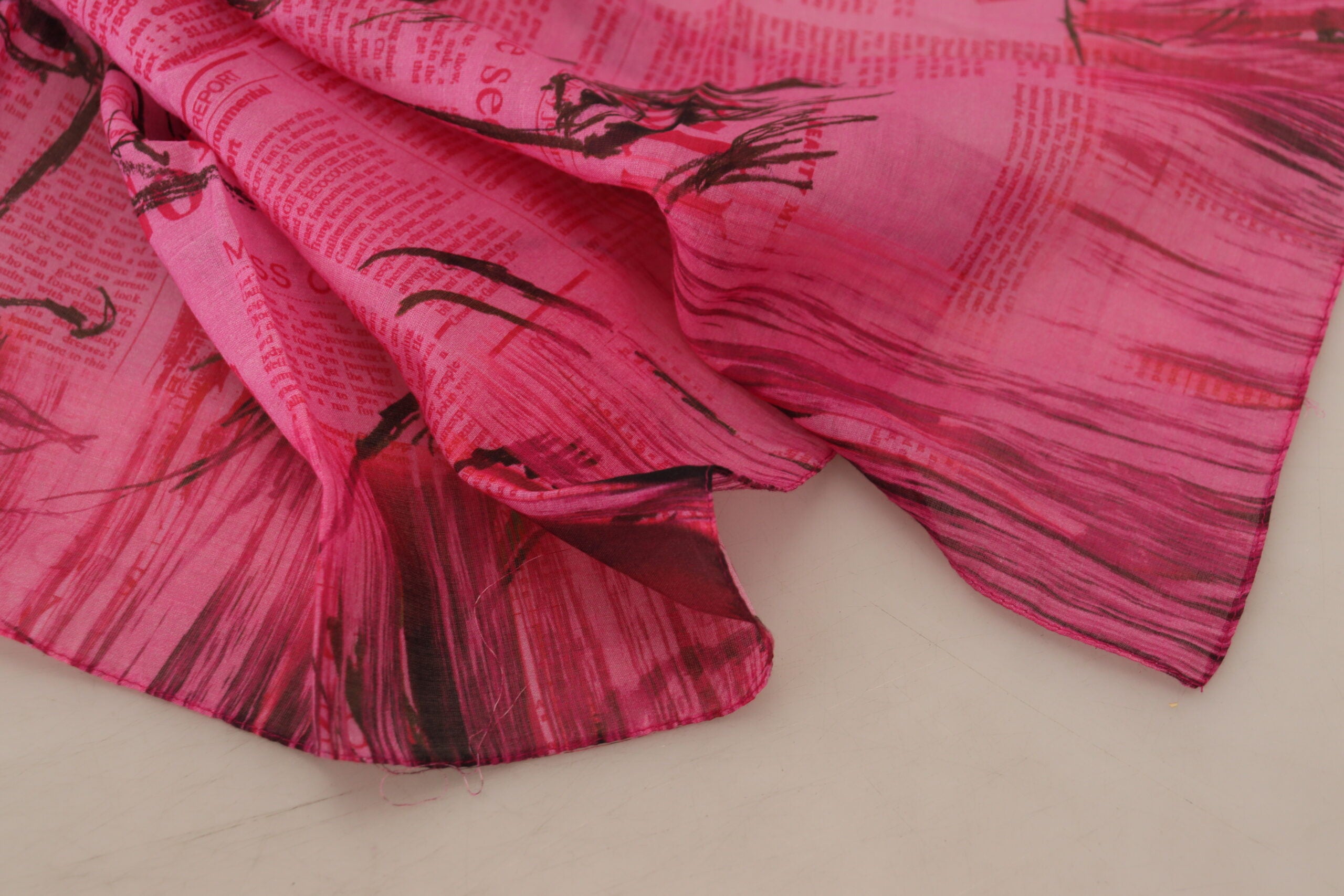 John Galliano Elegant Pink Square Scarf