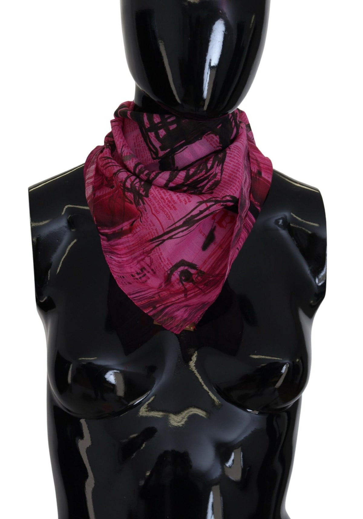 John Galliano Elegant Pink Square Scarf