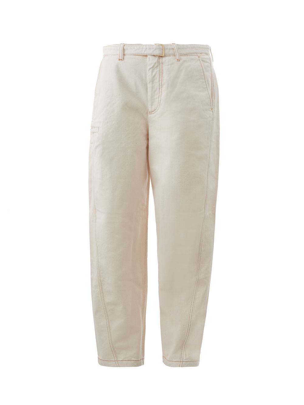 Emporio Armani Loose Fit Ivory Denim with Belt